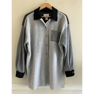 Express Athletique Vintage Retro Color Block Cardigan Sweater Medium Cozy